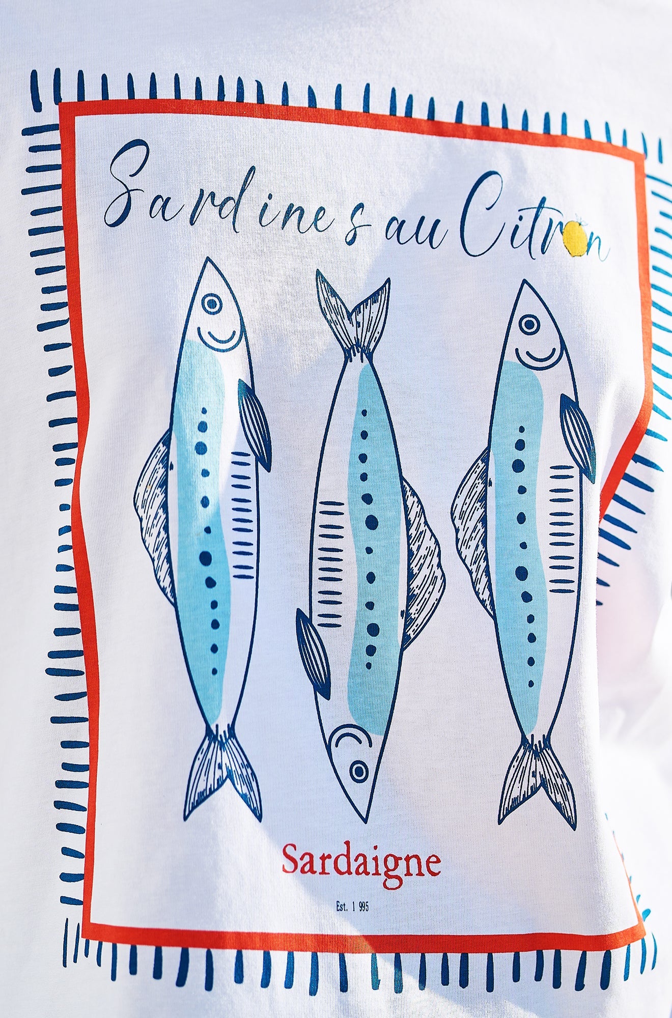 Yumi White Cotton Summer Motif T-Shirt