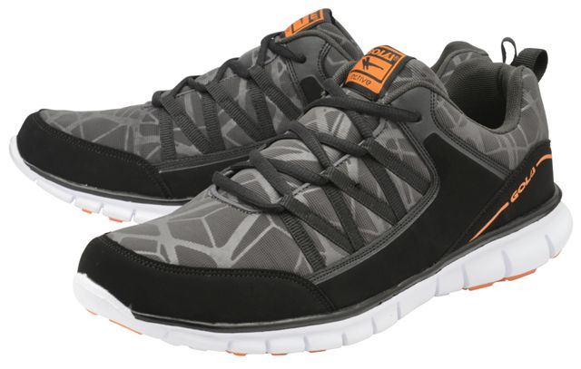 Gola Active Men's Luna Trainers in Black/Charcoal/Orange