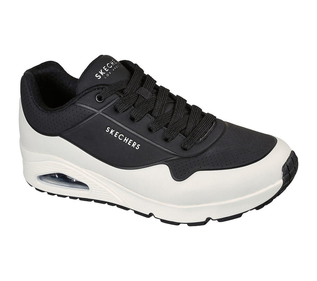 SKECHERS Men's Street Uno  Timeline shoe in Black/White