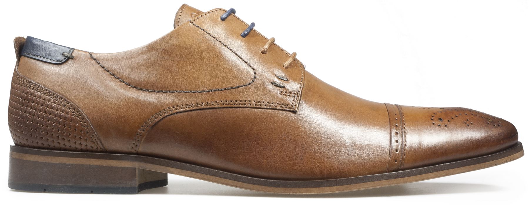Pod Mens Lace up shoe (Vermont) in Cognac