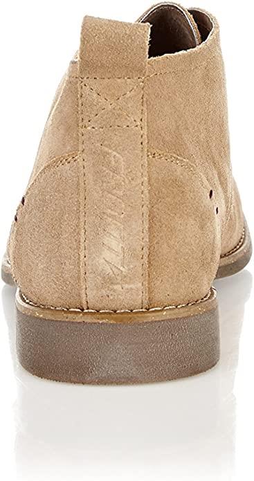 Front Men's Roscoe Suede Leather Lace Up Desert Boots in Sand 12 to 15