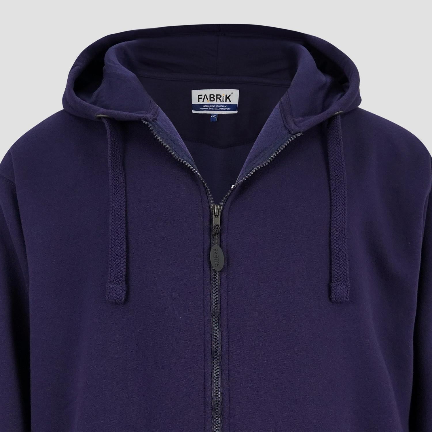 Fabrik Fleece Zip Thru Hoodie For Men (2404) in 2 Colours, 2XL-8XL