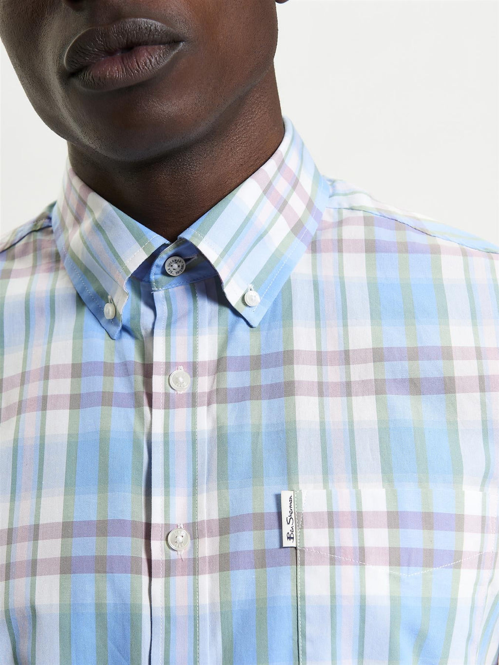 Ben Sherman Irregular Check Short Sleeve Shirt For Men in 2 Colours, 2XL-5XL