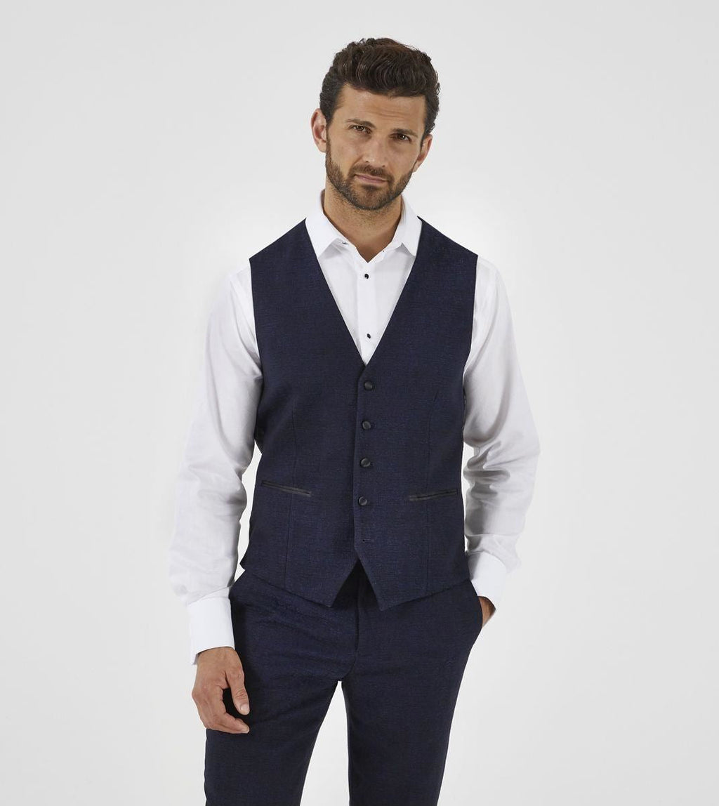 Skopes Men's Elbridge Dinner Waist Coat in Blue 34 to 62 Regular