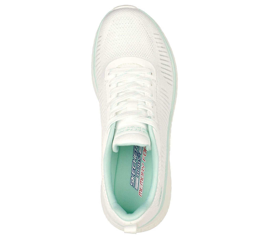 Skechers (GAR117212) Ladies Sports Bobs Squad Chaos Parallel Lines Shoes in UK 3 to 8