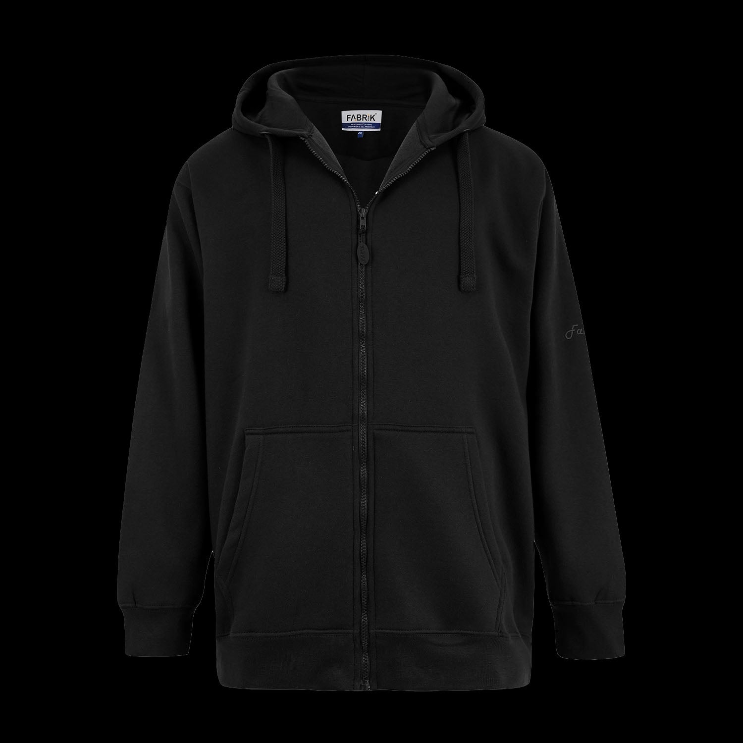 Fabrik Fleece Zip Thru Hoodie For Men (2404) in 2 Colours, 2XL-8XL