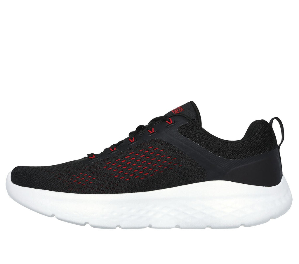 Skechers Men's GO RUN Lite Sports Shoes in Black/White/Red, Sizes 10 to 13