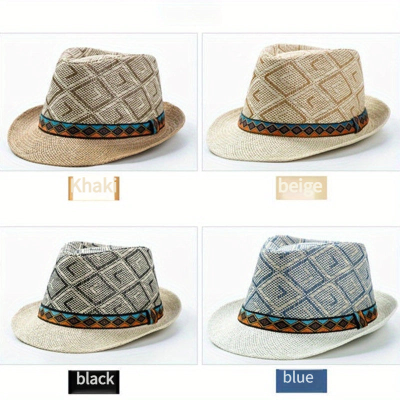 Stylish British Jazz Straw Breathable Sun Hat