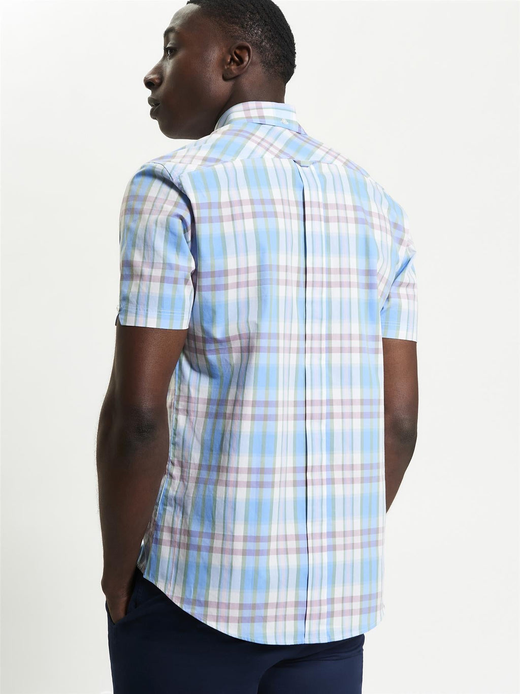 Ben Sherman Irregular Check Short Sleeve Shirt For Men in 2 Colours, 2XL-5XL