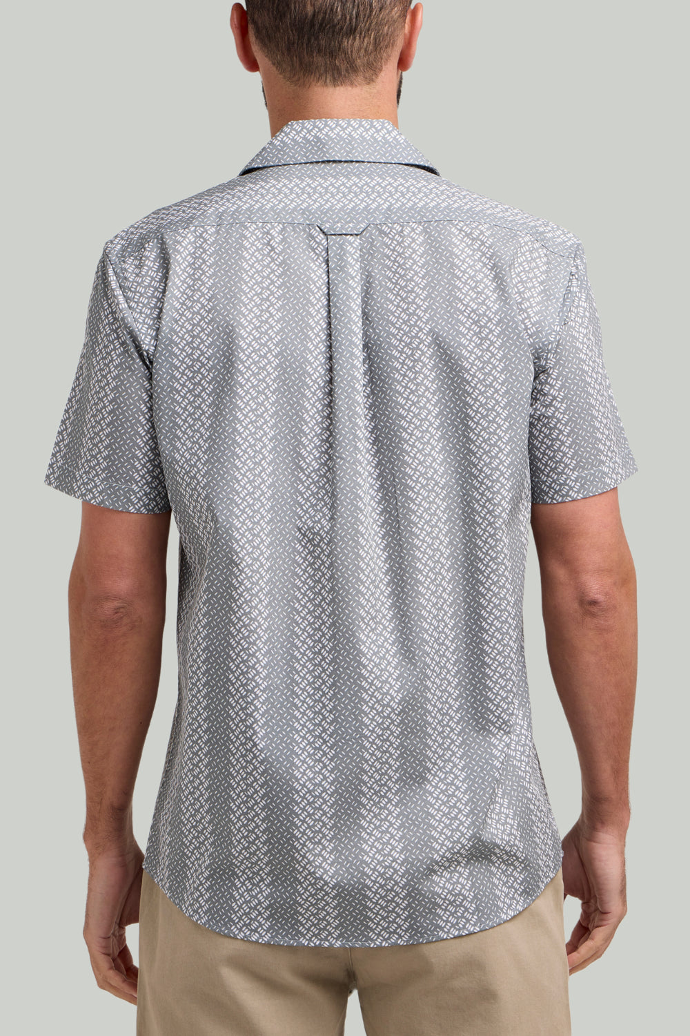 Double TWO Geometric Stripe Short Sleeve Shirt For Men in 2 Colours, M-5XL