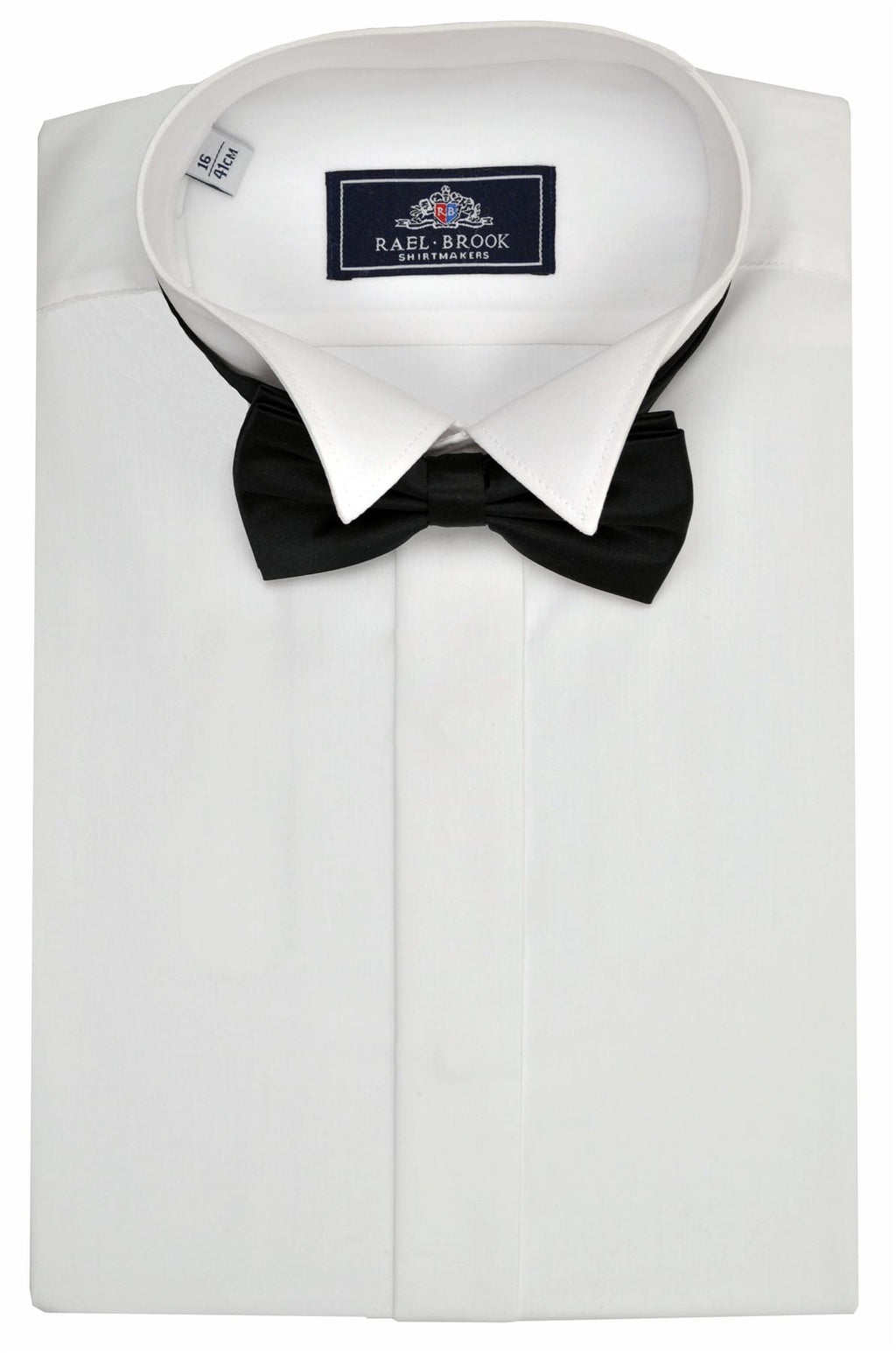 Rael Brook Mens Wing Collar Evening Dress Shirt in White