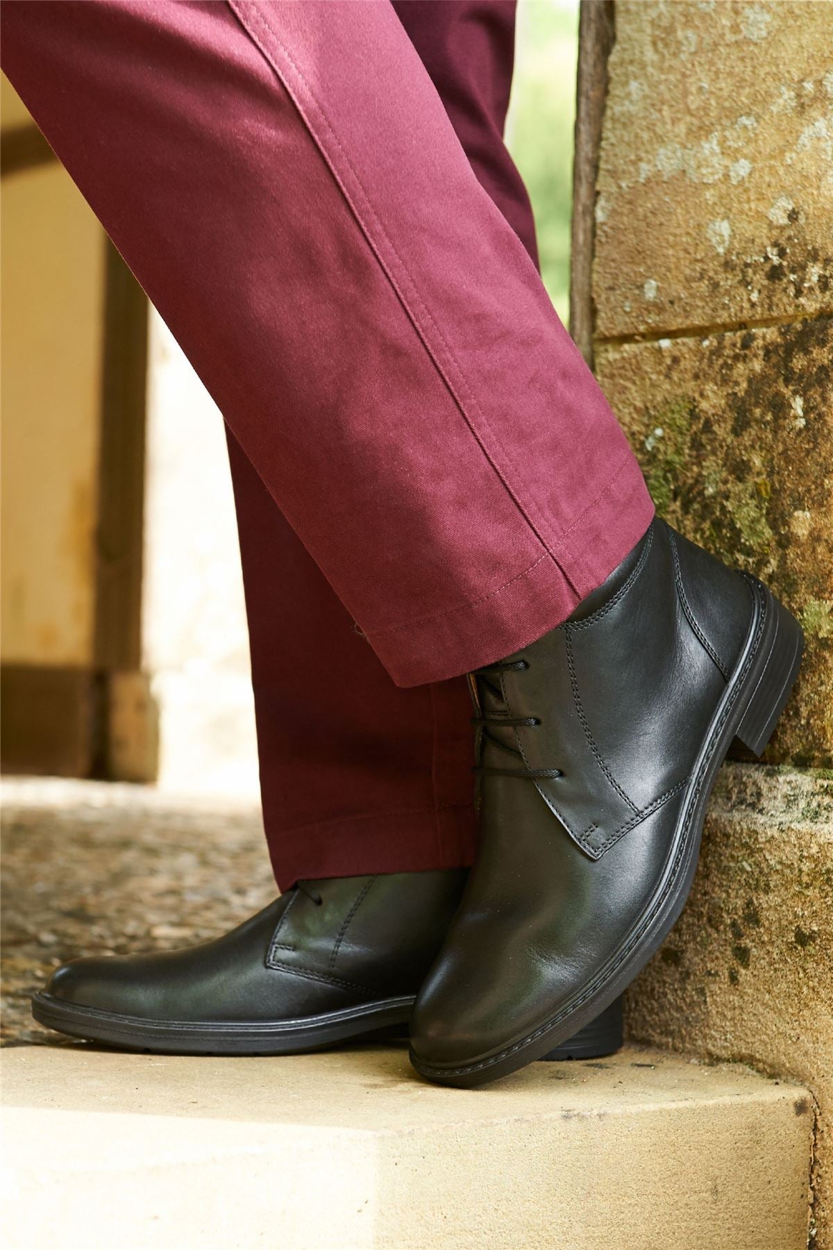 DB Shoes Men's Wide Fit (2E) Ankle Boots in Black Size 7