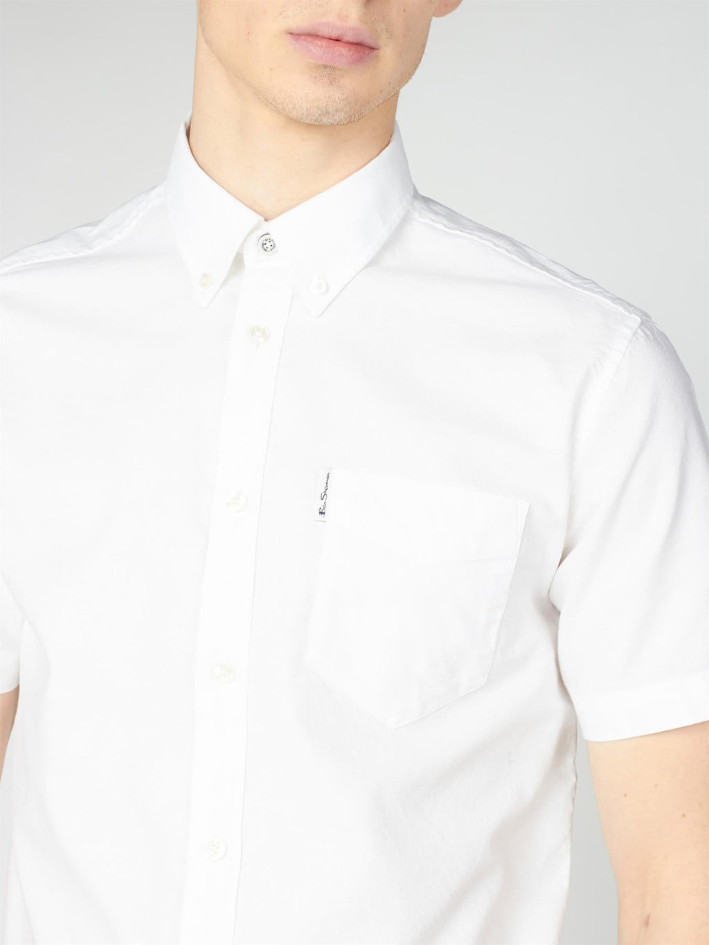 Ben Sherman Mens Big Size Short Sleeve Organic Cotton Oxford Shirt (65095) 2XL-5XL, 4 Colours