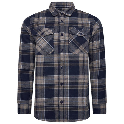 Ex-Chain Store Men's Brushed Cotton Check Overshirt | Long Sleeve Regular Fit | S-2XL