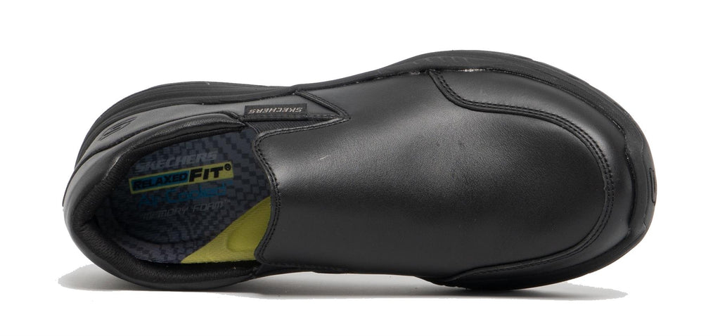 SKECHERS Men's Relaxed Fit Expected 2.0 Slip On Casual Dress Comfort Loafer Moc in Black