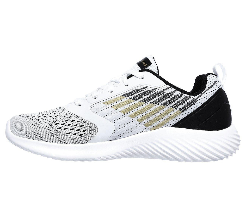 SKECHERS Men's Bounder - Verkona Running/Walking Trainers in White/Black