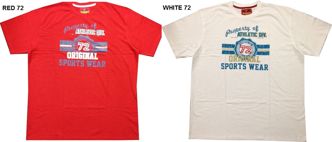 METAPHOR PURE COTTON PRINTED CREW NECK T SHIRT "PROPERTY OF AUTHENTIC DIV" IN SIZE 2XL TO 8XL, 2 COLORS