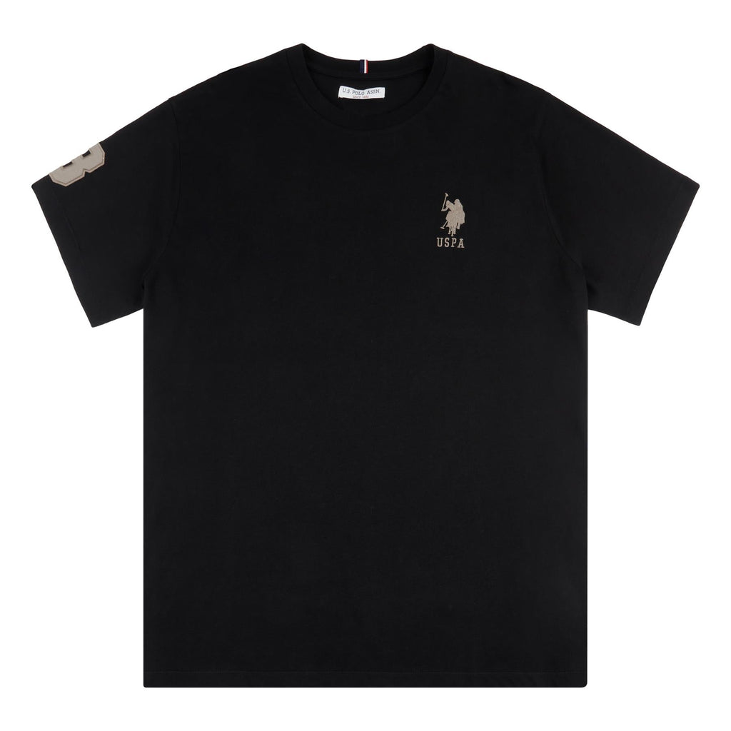 Men U.S. Polo Assn. Uspa Plain Pure Cotton T-Shirt With Large Logo Detail