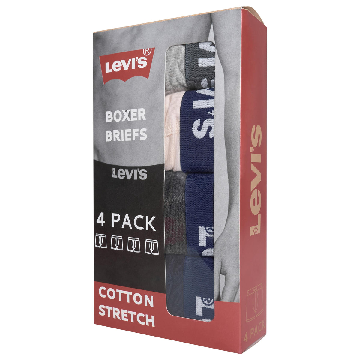 Levi's Men's Boxer Briefs | Cotton Stretch Multipack | 4, 8 or 12 Pack
