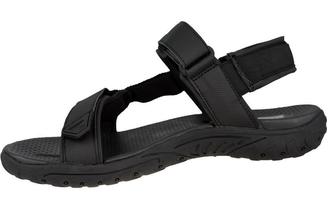 SKECHERS Men's Reggae-Elsinore Outdoor Sandals in Black
