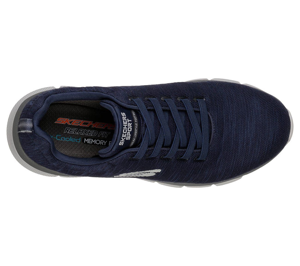 SKECHERS Men's Relaxed Fit Skech-Flex 3.0 Strongkeep Athletic Training Sneaker in Navy/Grey