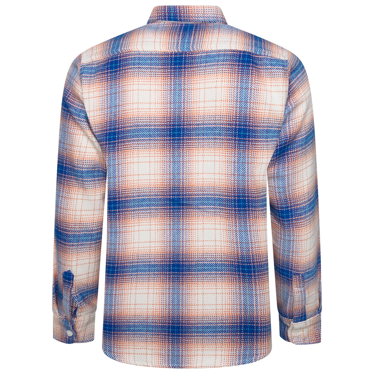 Ex-Chain Store Men's Brushed Cotton Check Overshirt | Long Sleeve Regular Fit | S-2XL