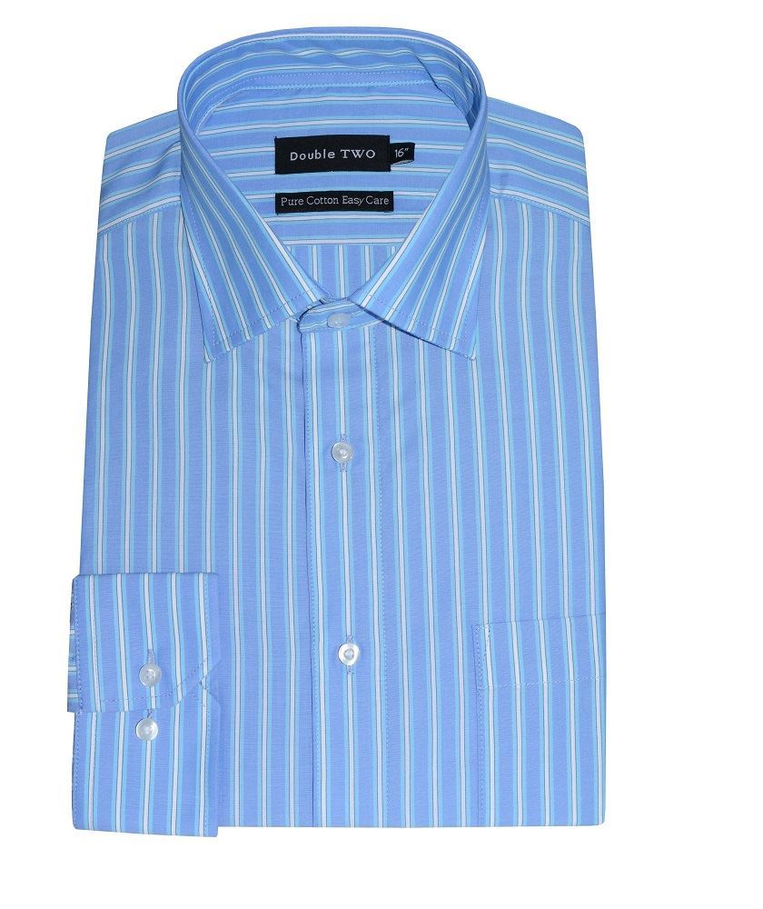 Double Two Pure Cotton Easy Care Striped Formal Shirt(3654)
