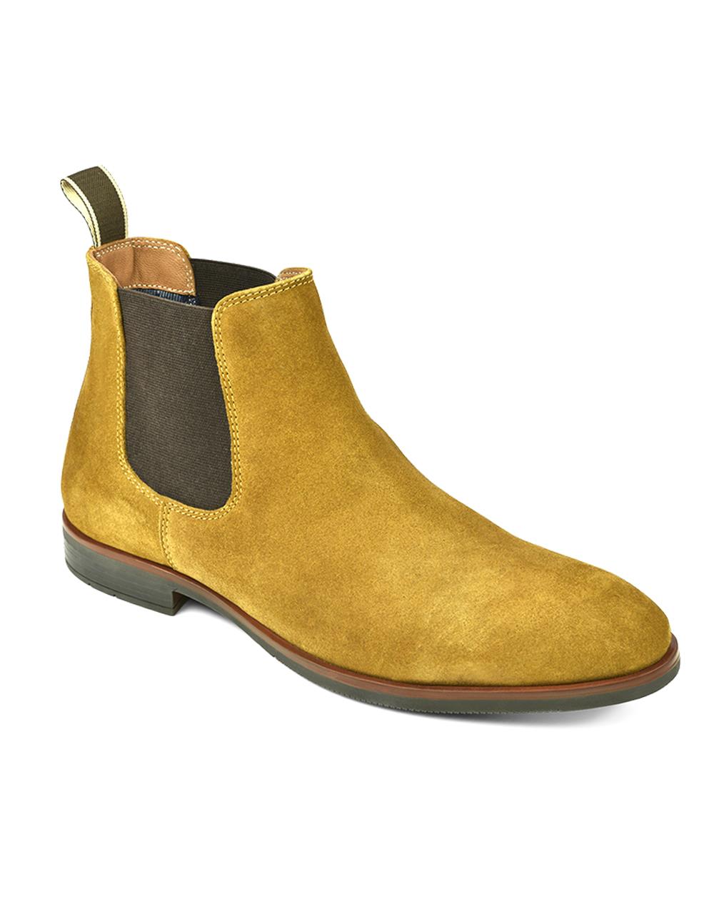 FRONT Mens Round Douglas Chelsea Slip On Shoes Tan UK 7 to UK 12