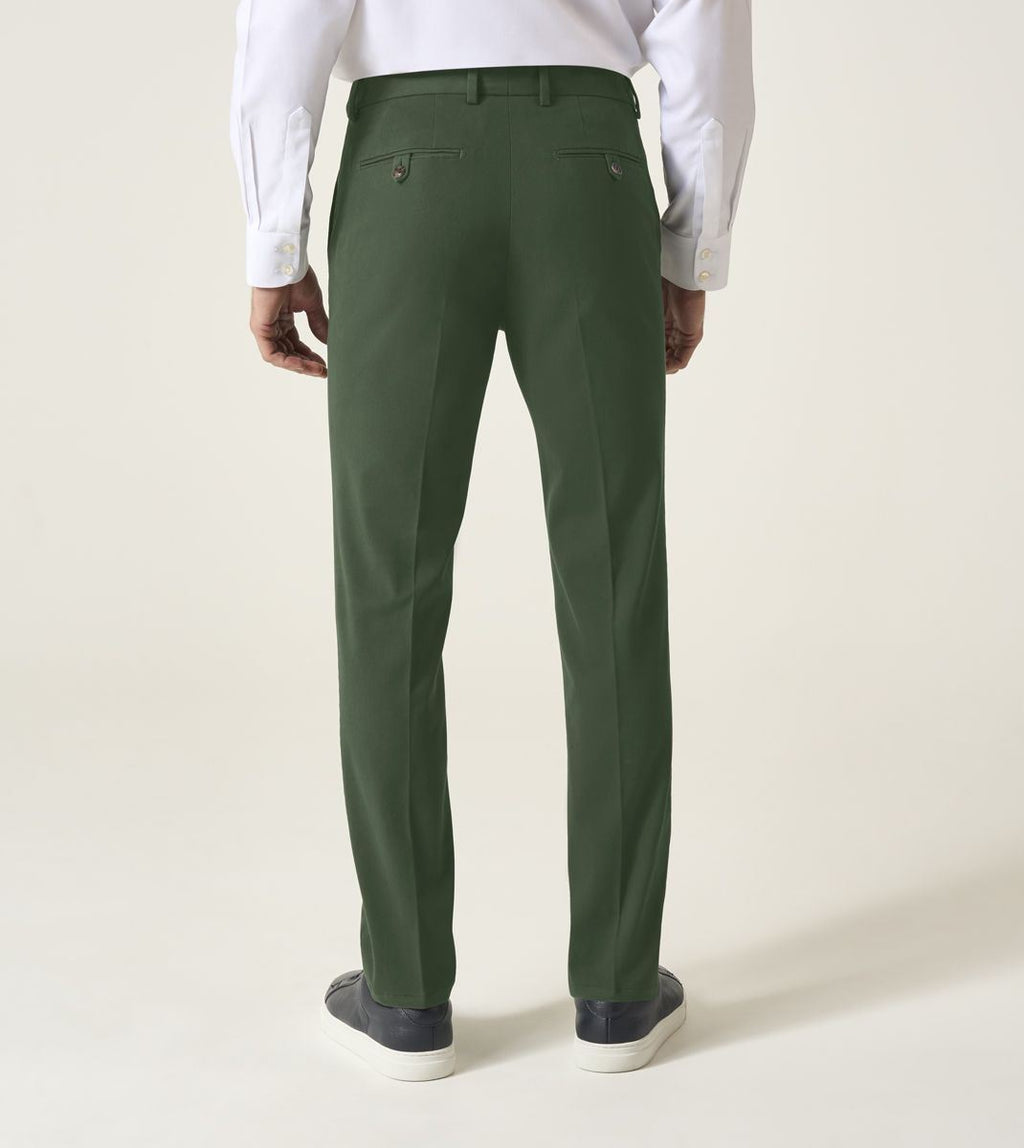 Skopes Antibes Tailored Fit Chino Trouser Mid Green, 30W-46W