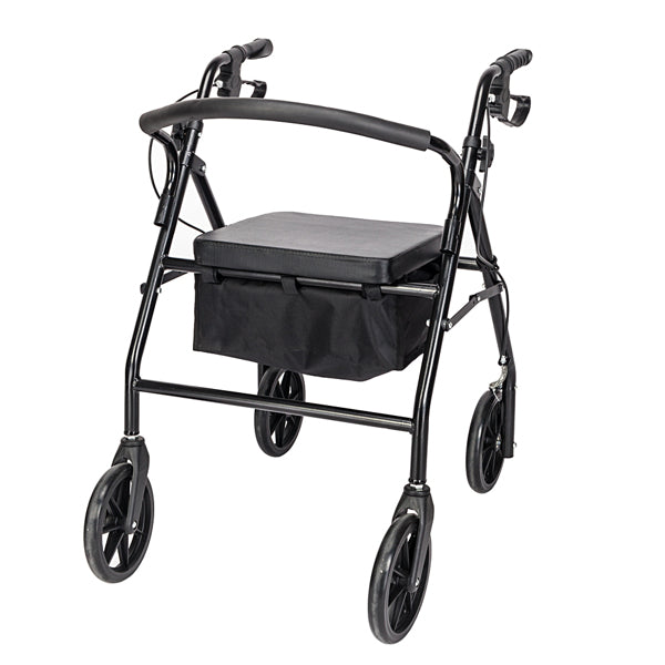 Ultra Lightweight Folding Rollator Walker – Adjustable, Portable Aid for Elderly