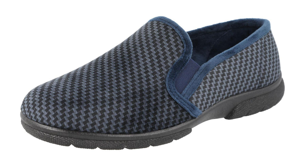 DB Shoes Men's 2V Fit Slip-On Classic Loafer Shoes in Navy/Black, Sizes 6 to 12