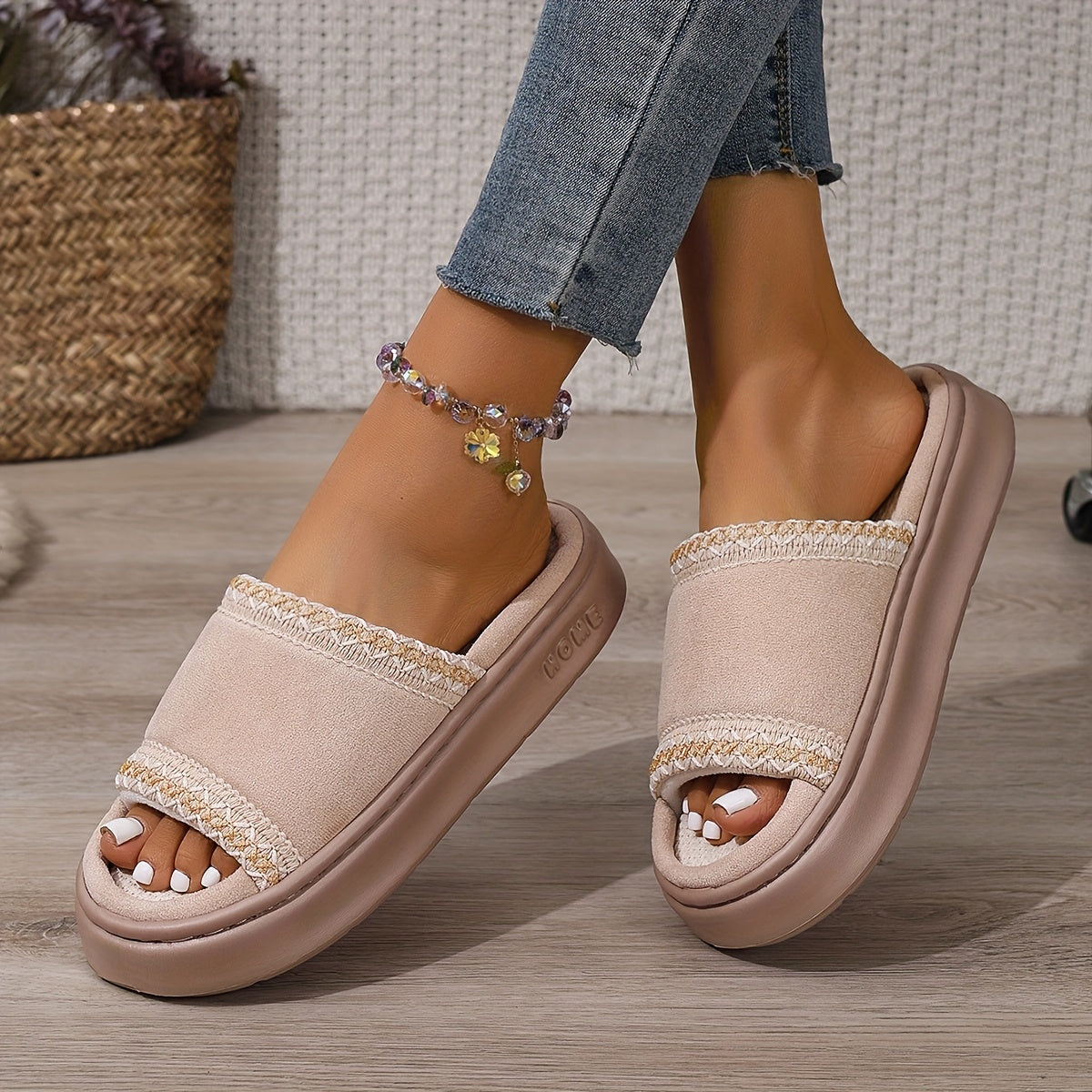 Cozy Plush-Lined Warm Indoor Home Footwear