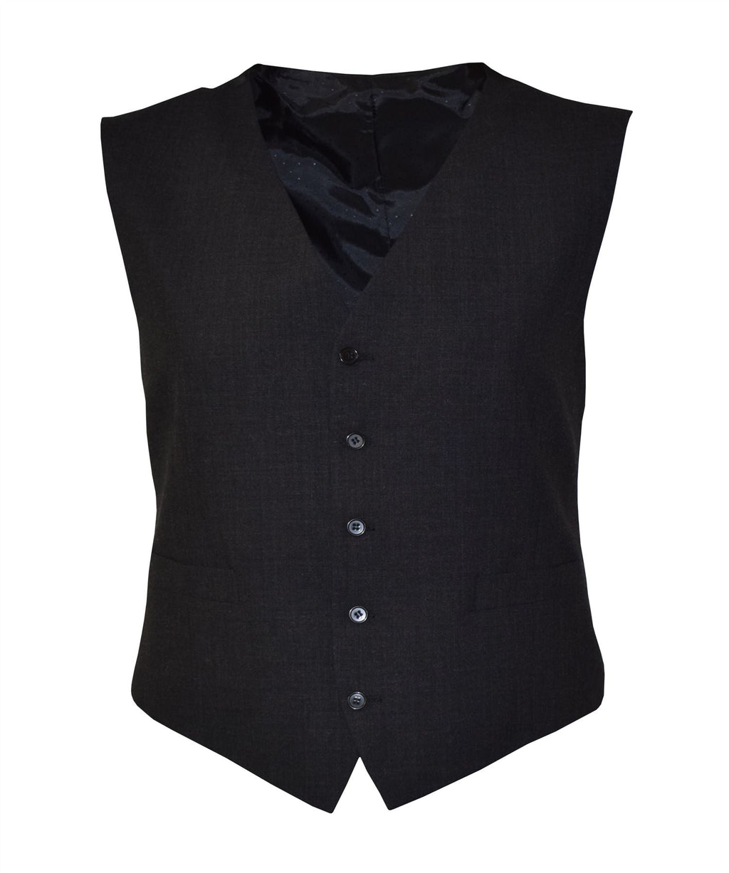 SCOTT Men's Plain Charcoal Suit Waistcoats