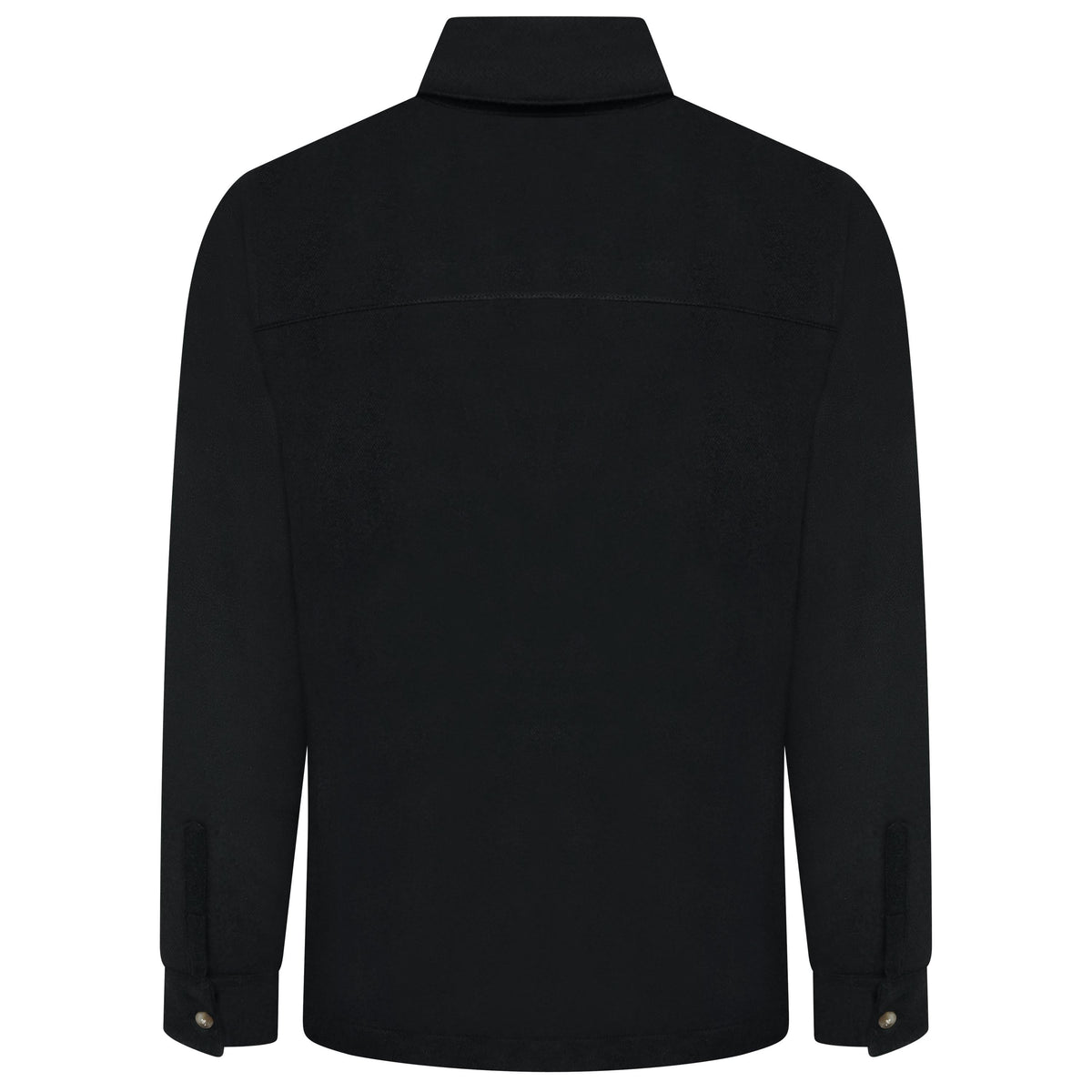 Ex-ASOS Men's Black Wool Mix Button Front Overshirt with Two Chest Pockets