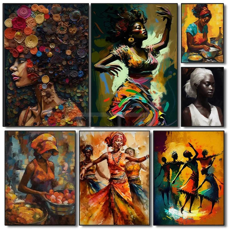 African Ethnic Portrait Wall Art