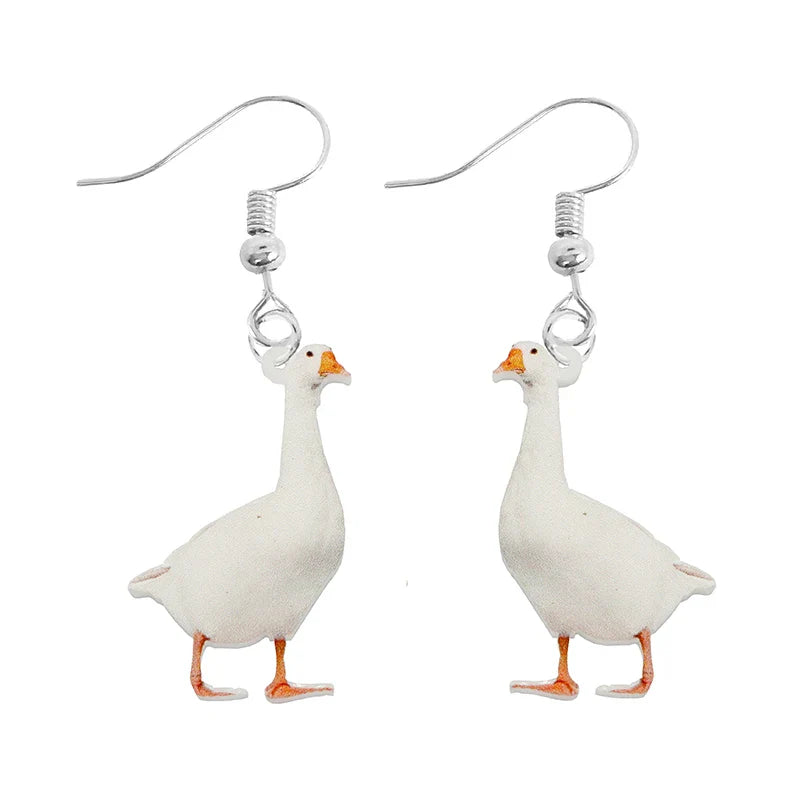 Animal-Themed Dangle Drop Earrings – Rabbit, Parrot, Bird, Frog, Butterfly & Other Animal Designs