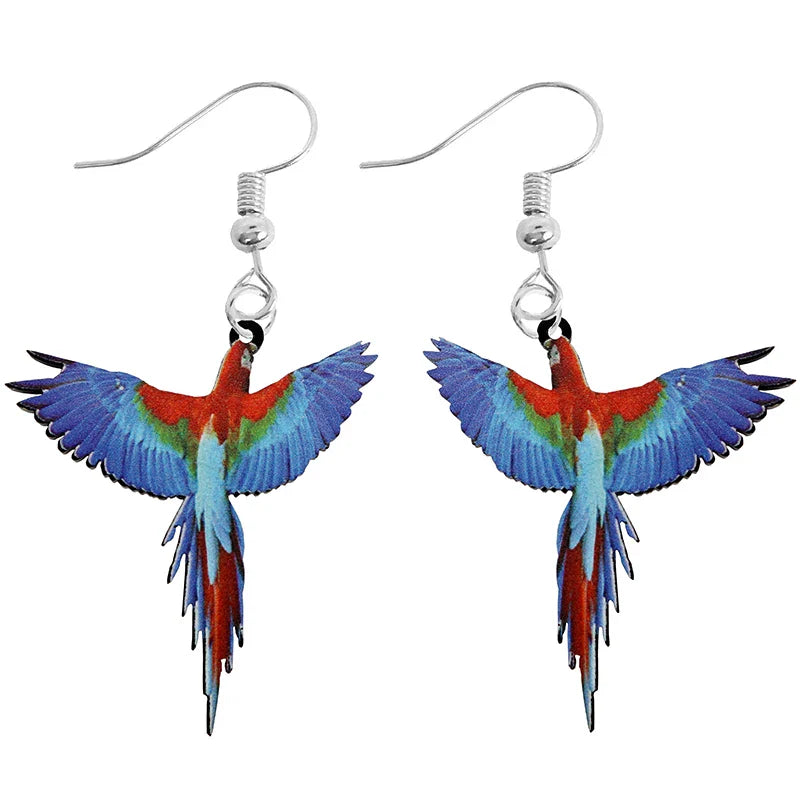 Animal-Themed Dangle Drop Earrings – Rabbit, Parrot, Bird, Frog, Butterfly & Other Animal Designs