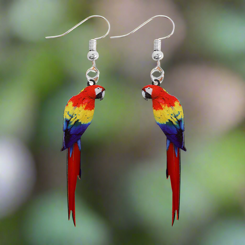Animal-Themed Dangle Drop Earrings – Rabbit, Parrot, Bird, Frog, Butterfly & Other Animal Designs