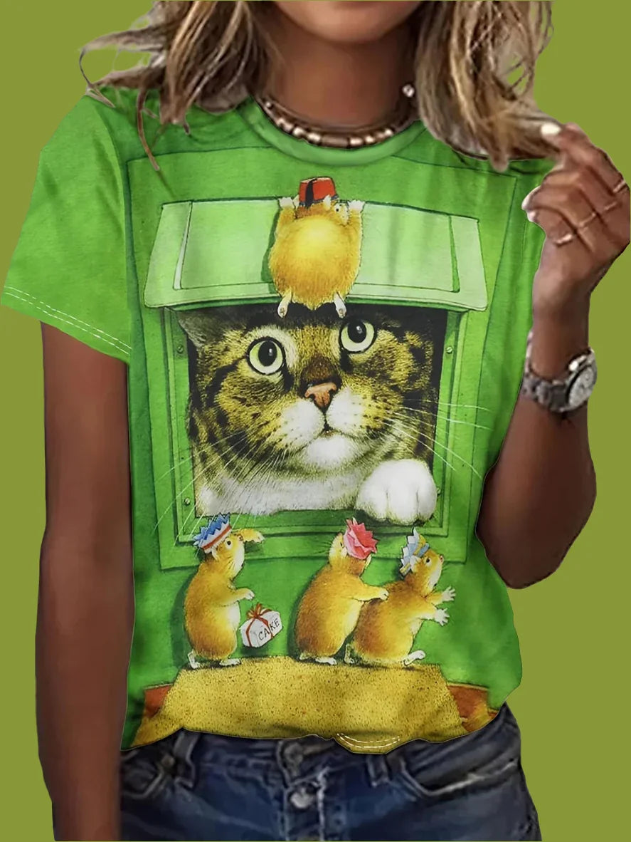 1.Ultra-Modern Stylish Unisex Animal T-Shirts (S-2XL)