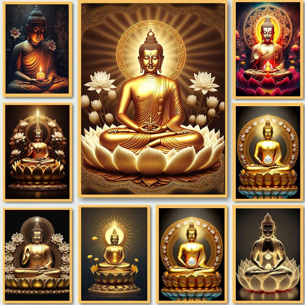 Buddha Art Canvas Wall Hanging SELECTION