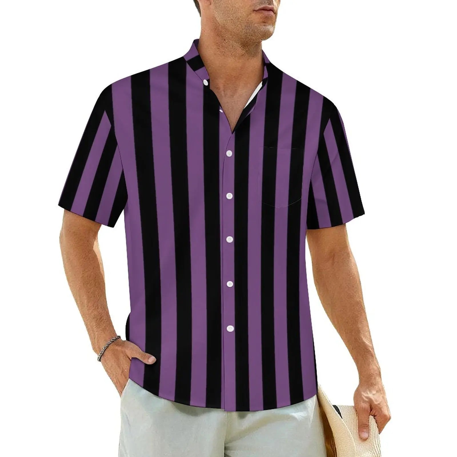 2.Men's Casual Funky Art Short Sleeve Collared Beach Shirts Collection