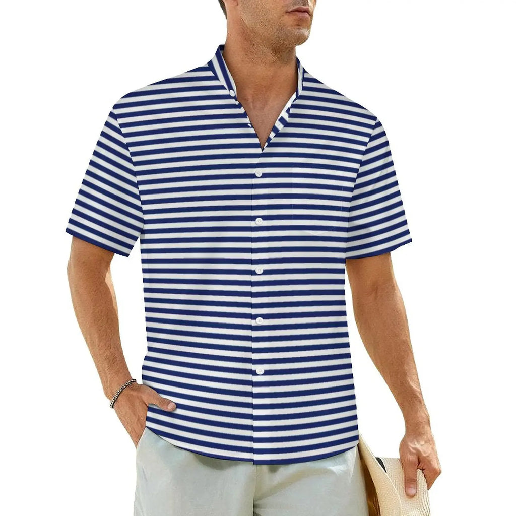 2.Men's Casual Funky Art Short Sleeve Collared Beach Shirts Collection