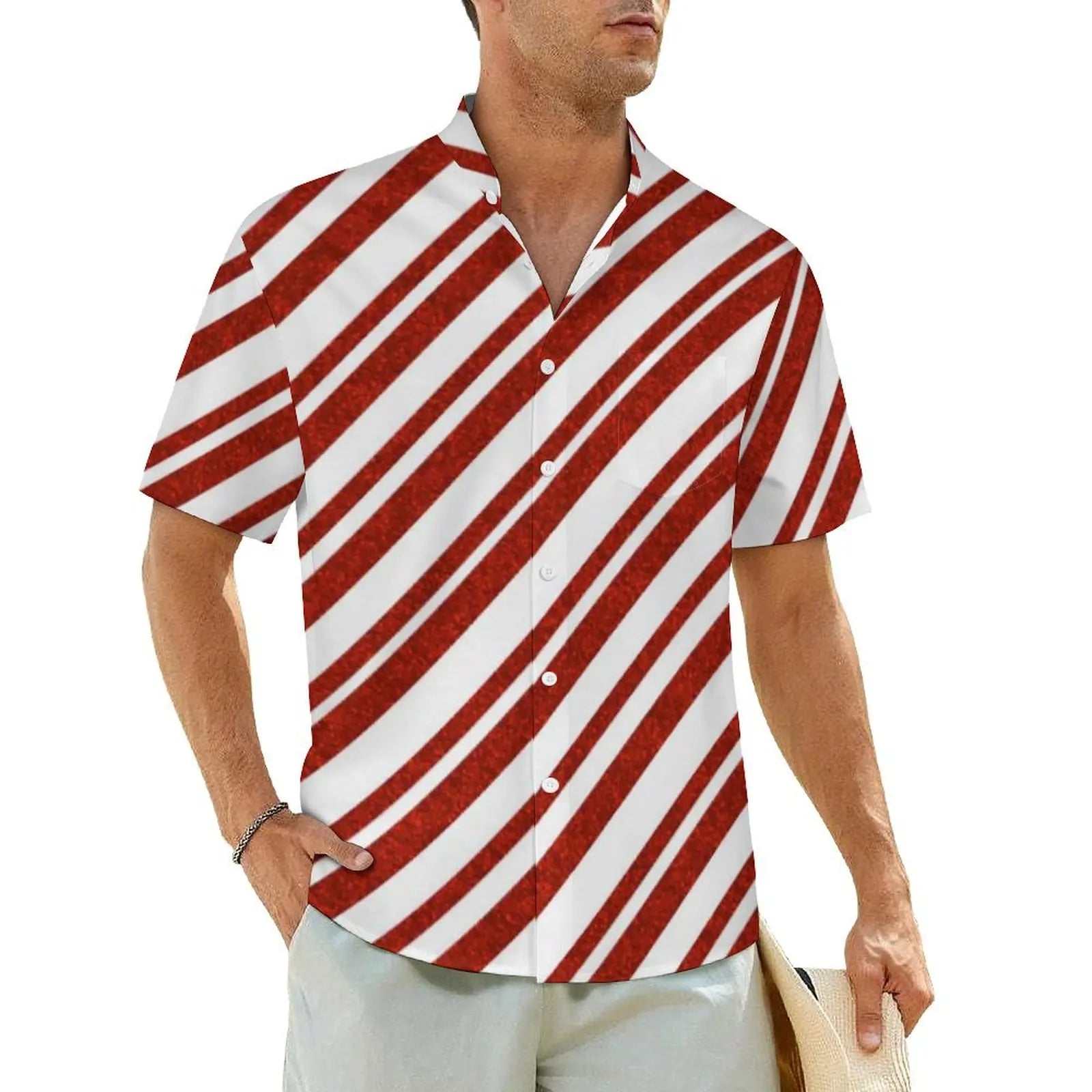 2.Men's Casual Funky Art Short Sleeve Collared Beach Shirts Collection
