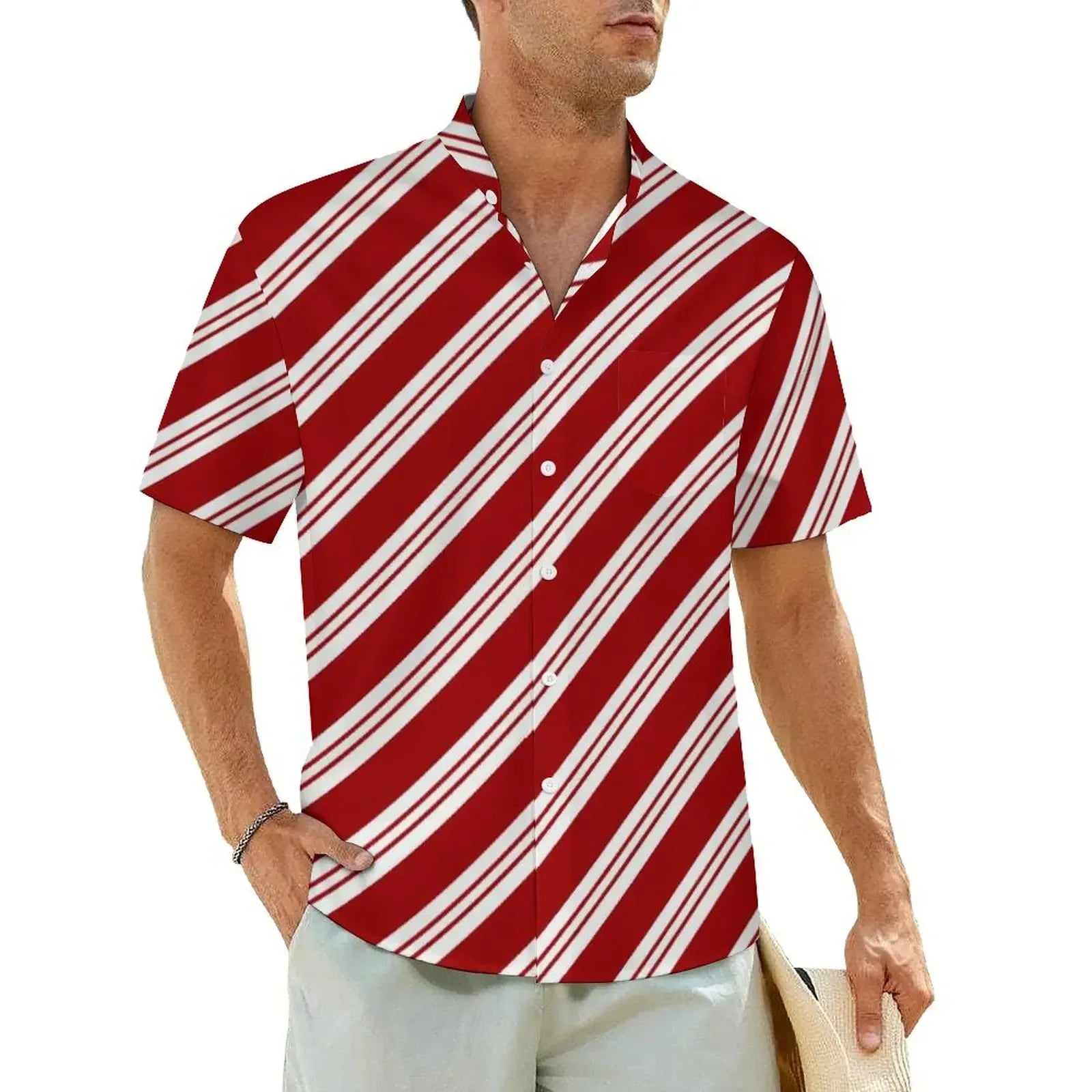 3.Men's Casual Funky Art Short Sleeve Collared Beach Shirts Collection