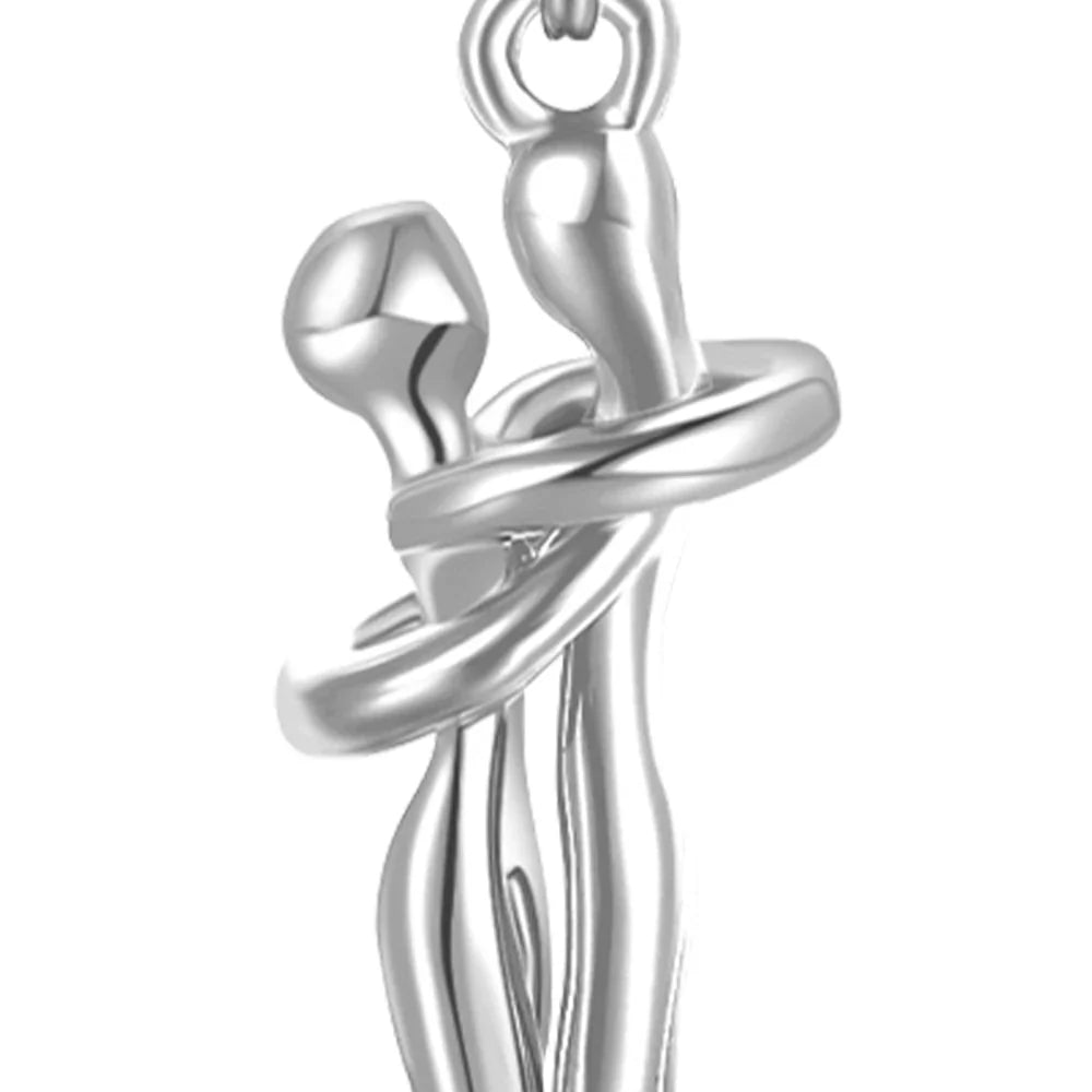 Couple Hugging Pendant Necklace