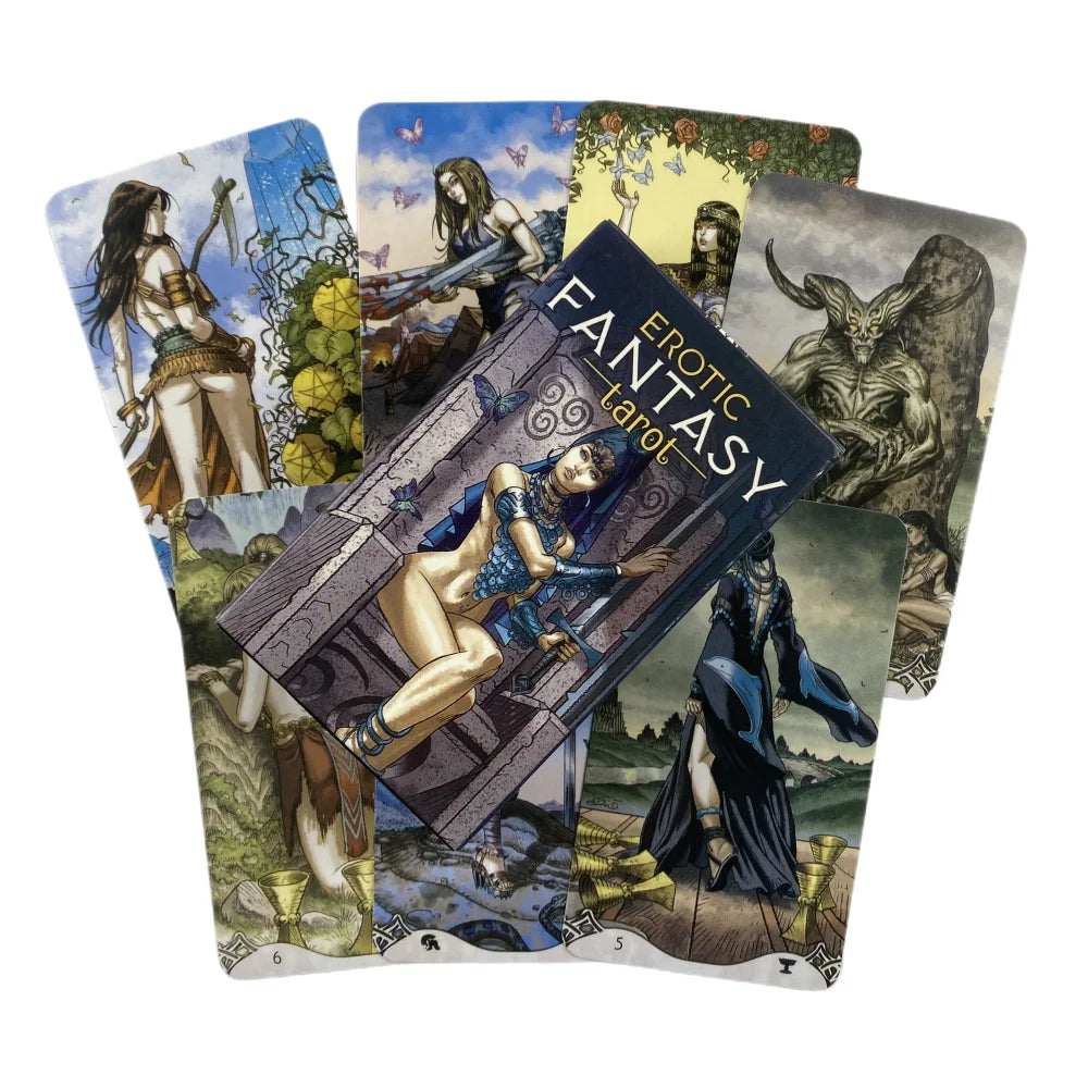 Erotic Fantasy Tarot Cards with Guidebook (78 Cards)