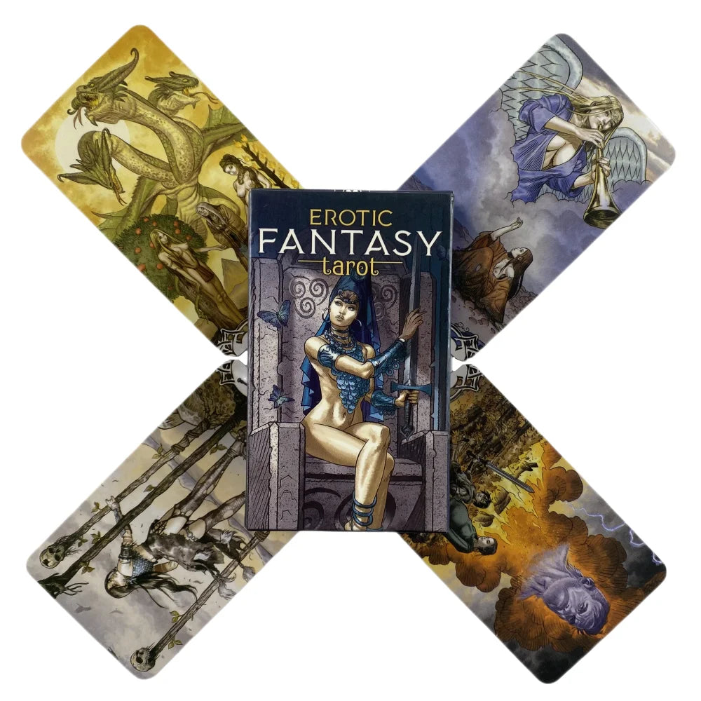 Erotic Fantasy Tarot Cards with Guidebook (78 Cards)