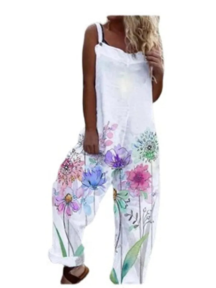 3.Retro Rebel Floral Jumpsuit – Strappy Street Style Romper Collection