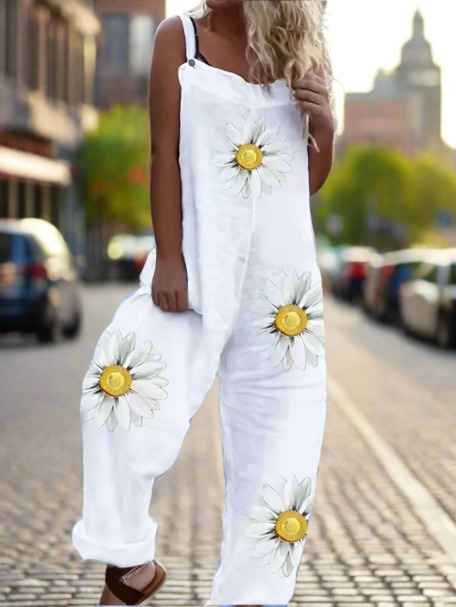 2.Retro Rebel Floral Jumpsuit – Strappy Street Style Romper Collection
