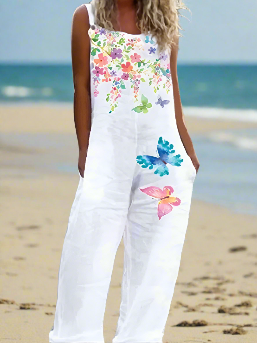 2.Retro Rebel Floral Jumpsuit – Strappy Street Style Romper Collection